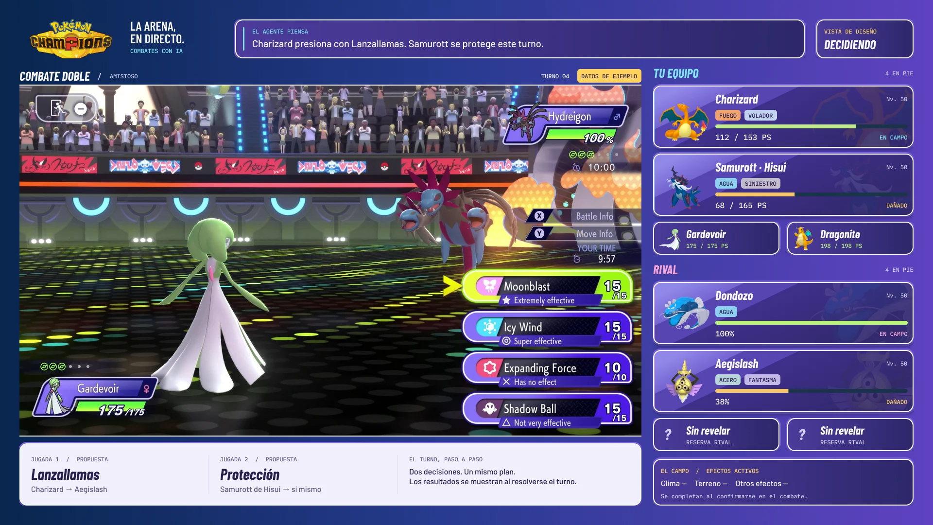 Layout de emisión de Pokémon Champions