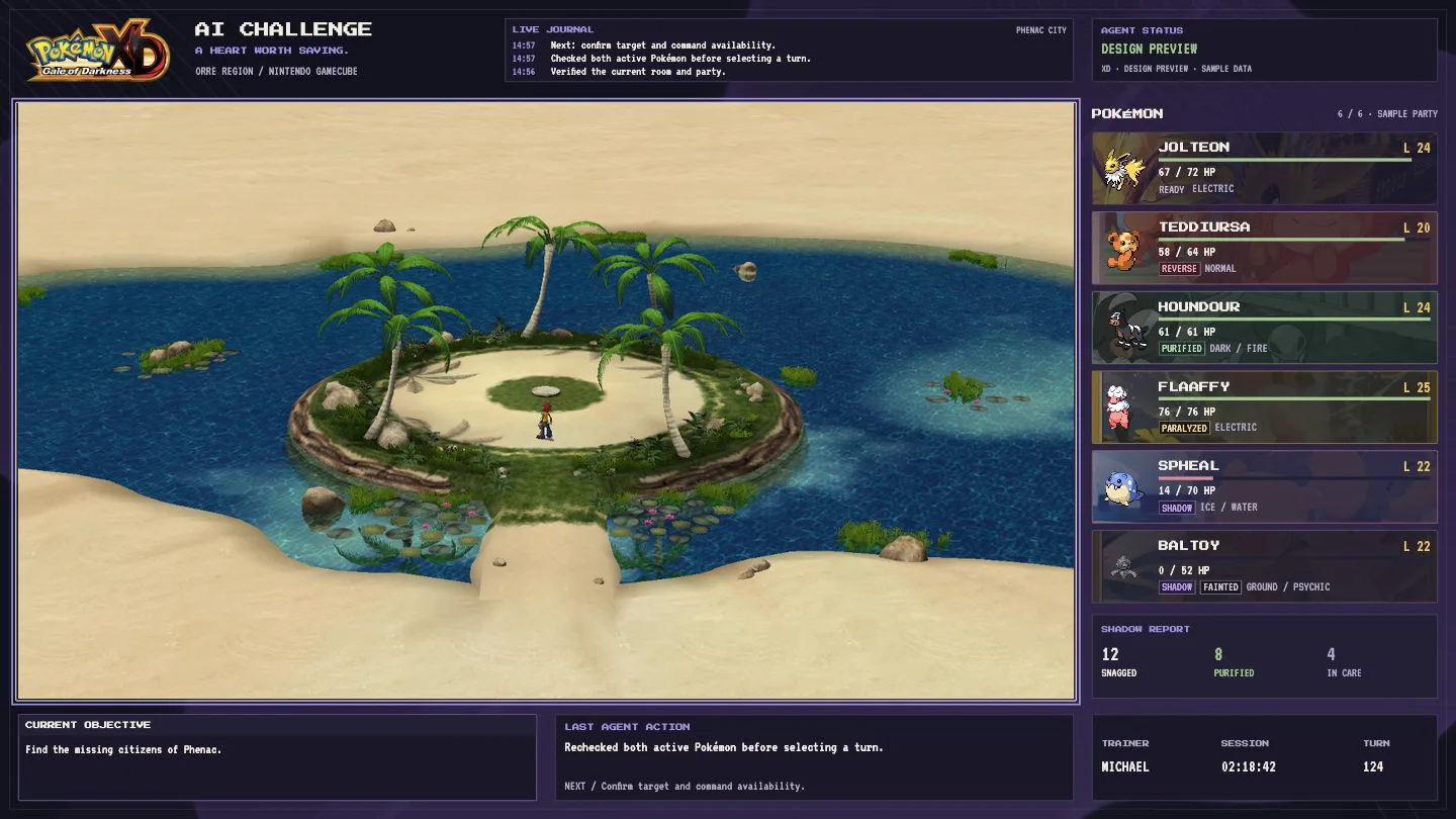Layout de Pokémon XD